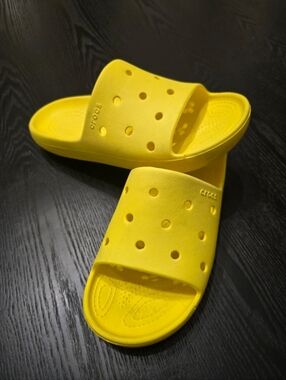 Bright Yellow Crocs Classic Slides